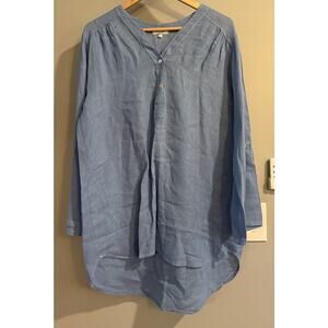 Rosemarine Top‎ Tunic Linen Popover Lagenlook Italy Made Women’s Large